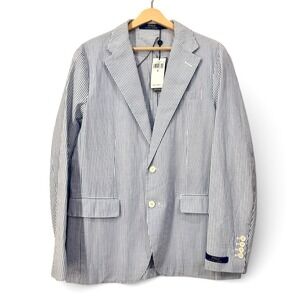 Men's Polo Ralph Lauren Unstructured Seersucker Blazer Medium Cotton